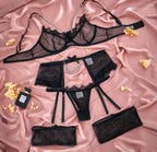 Dantel Ve Zincir Detaylı Jartiyer Takımı